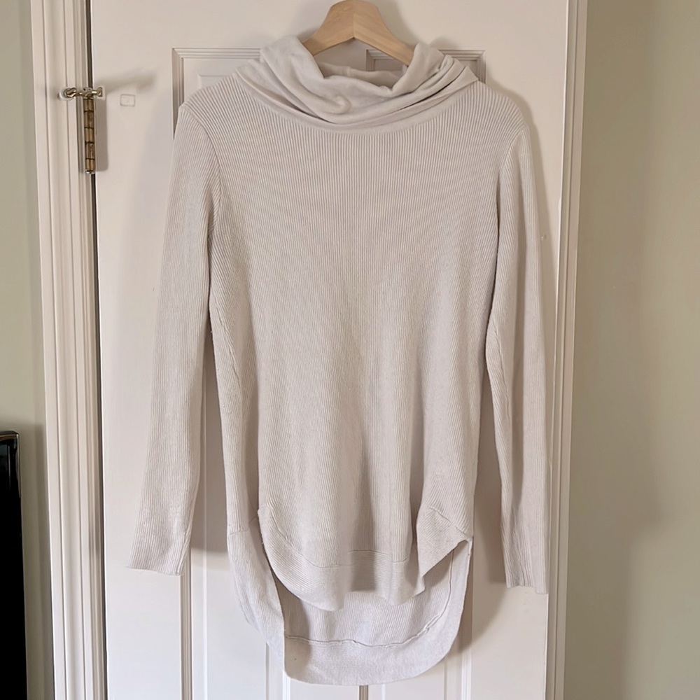 Cyrus Turtleneck Off White Tunic Sweater